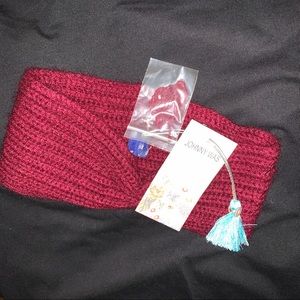 JOHNNY WAS maroon cashmere cold weather headband
